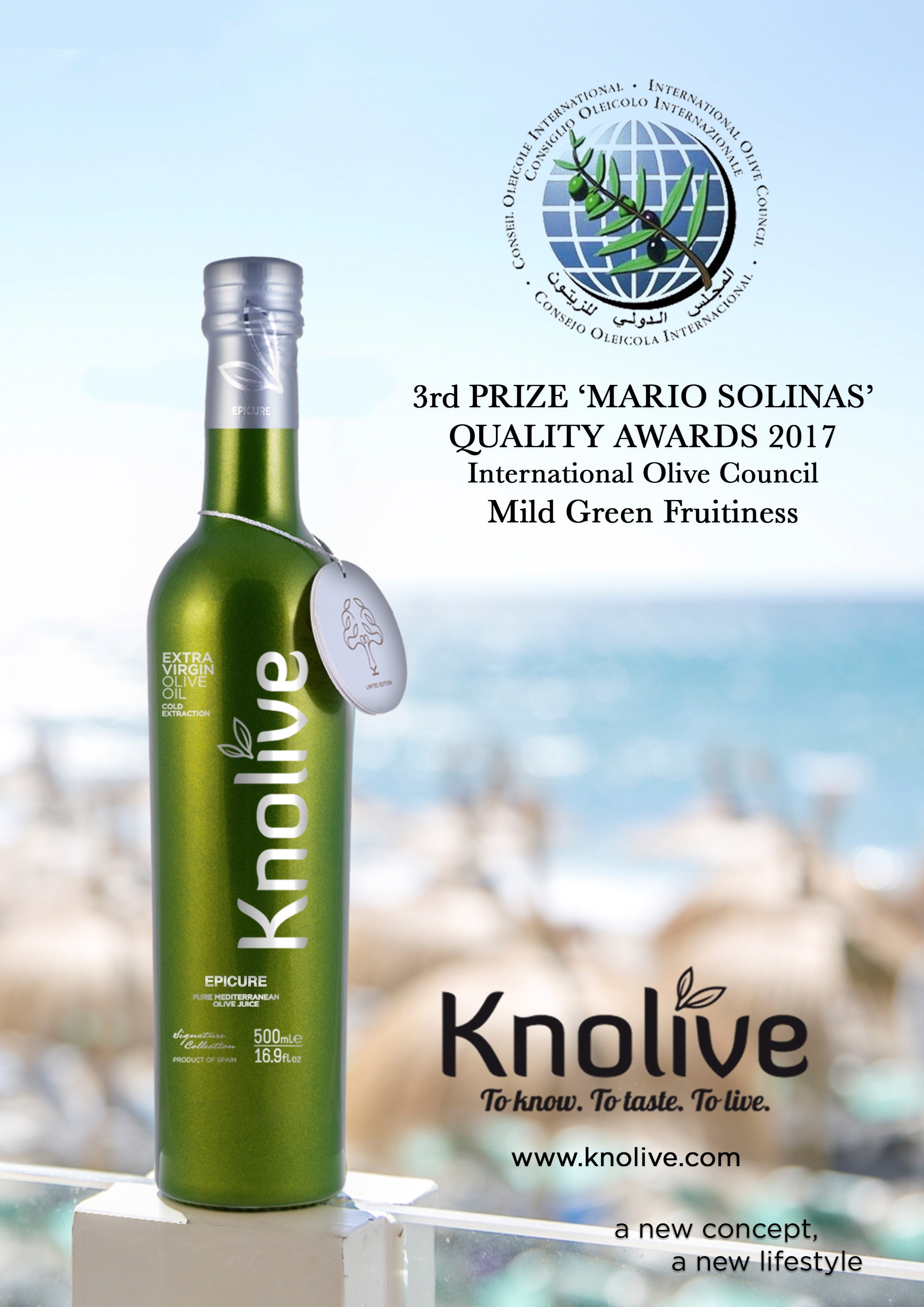 Knolive Epicur - ekstra jomfru olivenolie - 500ml