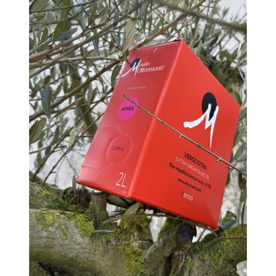 Oltremonti - ATHEA- ekstra jomfru olivenolie - Bag in box 2 LITER NEDSAT